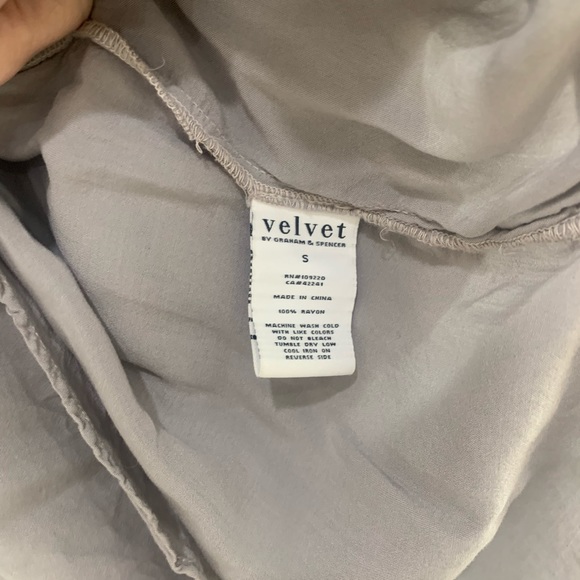 Velvet Grey Wrap Top - Picture 3 of 4